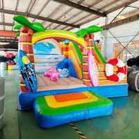 Structure gonflable commerciale pour plage, toboggan combiné, aire de jeux gonflable pour enfants, personnalisable, durable, en PVC, pour extérieur