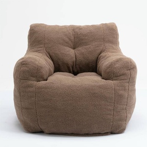 Fauteuil pouf géant en polaire Teddy pour humains et chiens, doux et moelleux, idéal comme canapé de sol ou fauteuil de relaxation pour chambre et salon - Product Image 2