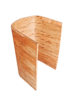 Moderner Holz-Sessel Lounge-Stuhl Spezialgeformtes Einzelsofa Gebogene Platte Apartment Schlafzimmer Esszimmer