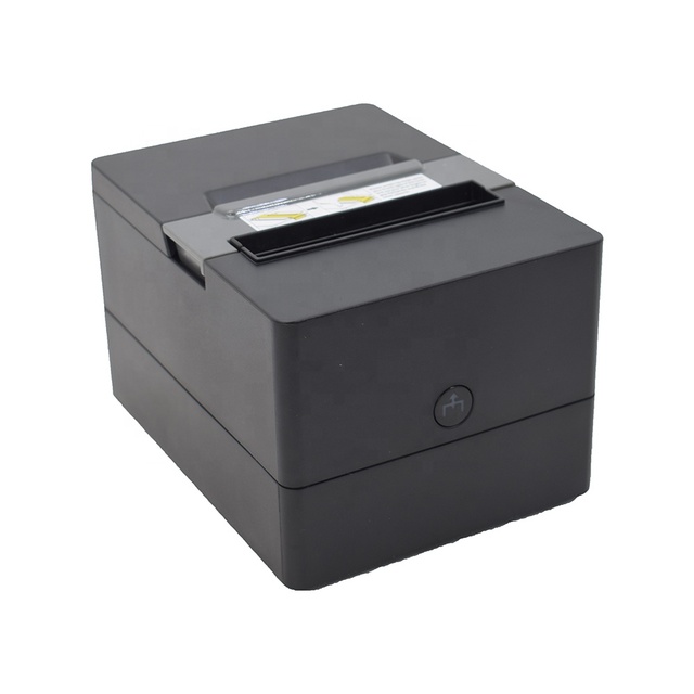 80mm Desktop Thermal Receipt Printer with USB & LAN Ports for Restaurant Retail POS System Printing