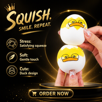 Jouet sensoriel anti-stress en forme d'œuf de canard à presser, simulation musicale, nouveauté, en TPR, vente en gros