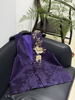 Gilet sans manches pour femmes en satin de soie lavé au sable de qualité supérieure, style oriental Xiangyunsha, brodé à la main