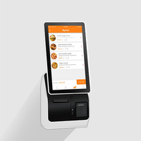 Système de paiement tout-en-un android pos écran tactile 15.6 pouces kiosque de commande en libre-service pour restaurant de table