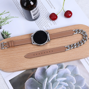 Bracelet de montre en acier inoxydable à double enroulement de 20 mm pour montre Garmin, bracelet en cuir, montre intelligente, chaîne en métal - Product Image 6