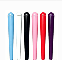 Tube d'emballage conique en PP multi-couleurs en promotion, flacon en plastique vide avec couvercle à clapet, longueur personnalisée et impression de marque