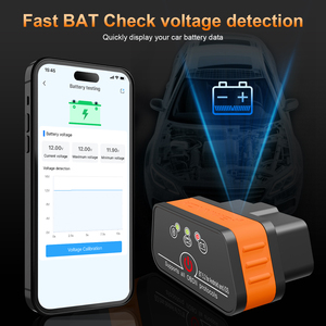Phổ biến mini kích thước <span class=keywords><strong>konnwei</strong></span> kw901 Bluetooth <span class=keywords><strong>OBD2</strong></span> đọc mã ELM327 25k80 xe quét thiết bị với điện áp phát hiện - Product Image 6