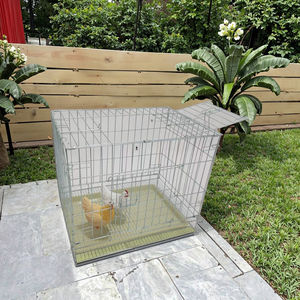 Vente en gros de cage pliable en fer galvanisé blanc caisse métallique stable et durable avec plateau en plastique amovible - Product Image 5