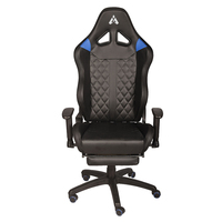 Chaise de jeu RVB en cuir noir personnalisée Pivotant à dossier haut Design industriel moderne Éclairage à LED Caractéristique tournante pour les joueurs