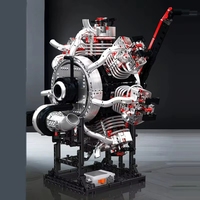 Mould King 10233 Nouveau modèle de moteur d'avion radial MOC 2025 pour exposition, jouets DIY, cadeaux pour enfants, ensembles de blocs de construction 3089 pièces