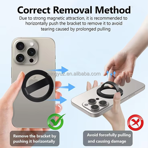 Magnetic Ring Holder Silicone <strong>Finger</strong> <strong>Strap</strong> for Phone Mount Shockproof Anti-Fall Anti-Slip Grip Stand for 15 14 13 12 - Product Image 3