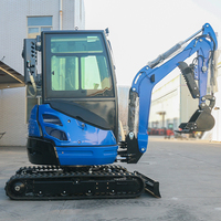 Mini-pelle compacte robuste de 2000 kg avec moteur Kubota et chenilles en caoutchouc pour utilisation en verger – Prix de gros, produit phare d'usine