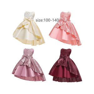 Robe de Soirée Imprimée pour Bébé Fille avec Nœud Papillon Style Princesse – Vente en Gros pour Enfants et Demoiselles d'honneur - Product Image 1