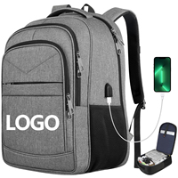 Sac à dos de voyage Oxford personnalisé, durable, imperméable, pour étudiants et professionnels, avec protection pour ordinateur portable et port de charge USB