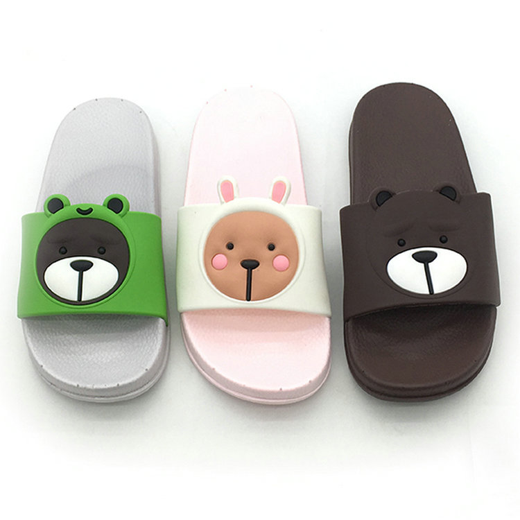 Летние новейшие дизайнерские детские тапочки для ванной из пвх, детские тапочки с медведем