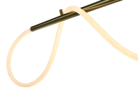 Lustre LED suspendu élégant pour bureau, cuisine et salle à manger, tube en silicone flexible, style Art Déco minimaliste, 1,2 m, entrepôt UE