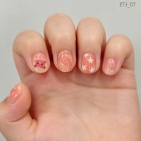 Ongles press-on personnalisés pour enfants, style dessin animé, réutilisables, courts, en ABS, vente en gros, usage professionnel en salon, option personnalisée, 24 pièces