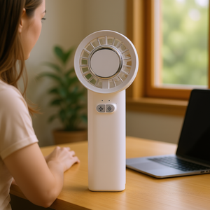 Mini Ventilador de Escritorio Portátil Recargable USB, 3 Velocidades, Sin Aspas, Ventilador de Mano para Viajes, 5W, Batería de 2000mAh - Product Image 2