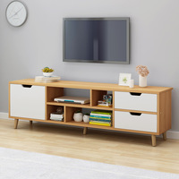 Vente chaude simple meuble TV moderne rétractable en bois massif chambre nordique meuble TV table basse