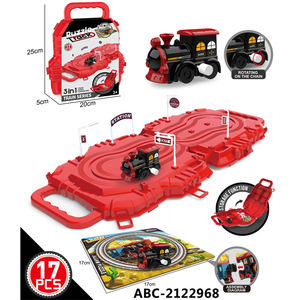 Luckytoys divertidos juguetes tragamonedas creativos 17 piezas 3 en 1 Wind up Train Series Puzzle Track Toy Set Floor Puzzle Play Mat - Product Image 3