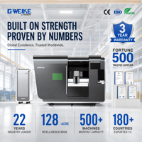 G.WEIKE Nuevo Modelo Máquina de Corte Láser de Fibra para Chapa Metálica de Acero Inoxidable 200m/min 4kw 6kw 8kw 12kw Totalmente Cerrada
