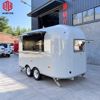 Allbetter ODM Remorque de restauration mobile personnalisée, remorquable, chariot à snacks et à jus pour événements d'entreprise
