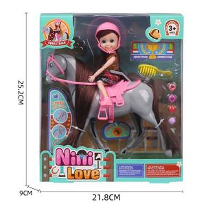 Gioco di bambole di moda da 6 pollici con accessori <span class=keywords><strong>bella</strong></span> <span class=keywords><strong>principessa</strong></span> ragazza e cavallo giocattolo - Product Image 4