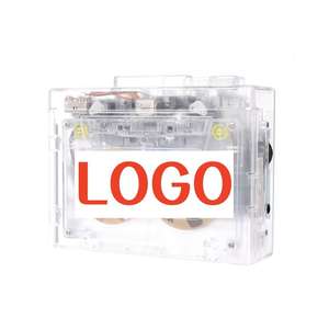 Reproductor de Casetes Inalámbrico Transparente con Logotipo Personalizado, BT 5.0, MP3, HiFi, Retro, Auto Reverse, Grabador de Casetes, Batería Doble - Product Image 1