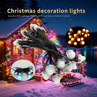 Décorations de Noël, lumière LED à pixels 12V, lumière de maison intelligente et colorée avec télécommande, rechargeable, RGB, utilisation intérieure/extérieure