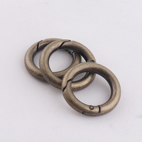 Mousqueton rond à ressort en alliage métallique vintage de 43 mm pour sacs, idéal pour les cadeaux promotionnels et accessoires