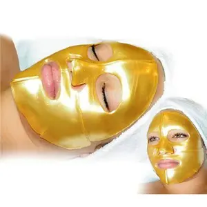 מפעל מחיר 24K זהב קריסטל קולגן פנים מסכת עור טיפול נגד הזדקנות פנים זהב מסכה