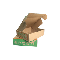 Boîte d'avion en papier kraft ondulé personnalisée de haute qualité et durable de couleur jaune pour l'emballage et la livraison de petits articles de vente au détail