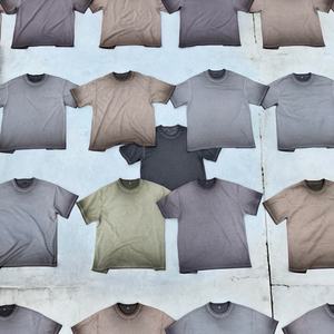 ผู้ผลิตขายส่งเสื้อผ้าเปล่าแบบเรียบ ยูนิเซ็กซ์ ผ้าถัก 100% คอตตอน หนานุ่ม ระบายอากาศได้ดี แห้งเร็ว สไตล์ฮิปฮอป สีซีดแบบซันเฟด ทรงโอเวอร์ไซส์ - Product Image 4