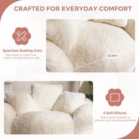 Sofá Cama Minimalista Moderno Transfronterizo, Sillón de Lectura Acolchado Extra Grande y Suave, Espuma Triturada, Resistente a Arañazos y al Cabello