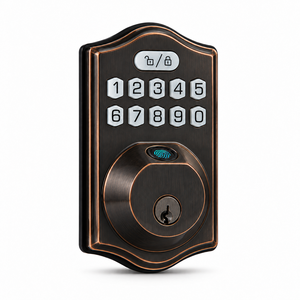 Cerradura Inteligente Tuya con Huella Dactilar y Teclado, Control por App, IP65 Impermeable, Pestillo Único para Puertas de Madera, Proveedor OEM al por Mayor - Product Image 1
