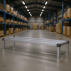 Scaffale in alluminio per stoccaggio 48 x 14 x 8 pollici, a 1 livello, fisso, per impilare scaffali e mensole - Product Image 2