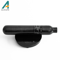 Bouteille de gaz composite en fibre de carbone de sécurité 4500 psi 300 bar pour paintball, mini réservoir gonflable
