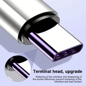 Câble USB tressé en nylon 20V 3A Type C, câble de charge rapide et de transfert de données USB C pour téléphone avec lumière - Product Image 5