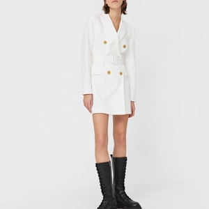 Vestido elegante a la moda para mujer, <span class=keywords><strong>traje</strong></span> de manga larga con banda en la cintura, ropa de oficina ajustada, hermosos vestidos para mujer 2021 - Product Image 3