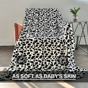 Hot bán giá cả cạnh tranh tùy chỉnh thiết kế đơn giản thoải mái in bò mô hình chăn để sử dụng nhà - Product Image 2