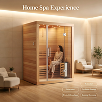 Cabine de sauna individuelle compacte en cèdre pour appartement, balcon, sauna sec ou vapeur