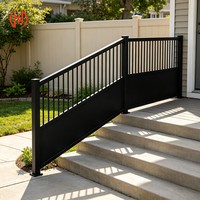 Système de balustrade extérieure en aluminium et verre sans cadre, main courante d'escalier, garde-corps de sécurité pour terrasse, balcon et piscine