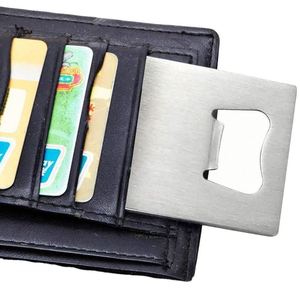 Custom Modern Ecofriendly Durable Stainless Steel Credit Card Shaped Portable Bottle Opener for Promotional <b>Gifts</b> - Product Image 4