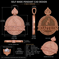 Pendentif Lettre Personnalisée en Argent Sterling 925 Plaqué Or Rose, Moissanite VVS, Style Hip Hop, Bijoux Fins Faits Main