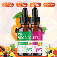 Biokom Gouttes liquides pour fruits et légumes faites avec des aliments entiers Superfoods Goutte de fruits et légumes pour la digestion et l'alimentation