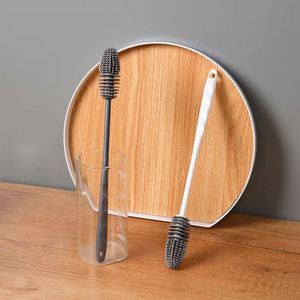 28cm Long Plastic Handle Water Cup <b>Cleaning</b> <b>Brush</b> Optimal Artifact Designed <b>for</b> Milk Bottle Thermos Cup Decontamination Baby - Product Image 1