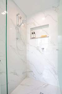 Porte de douche en verre trempé, design de luxe, cabine de douche, salle de bain, porte de douche en verre trempé - Product Image 4