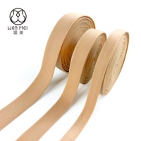 Vente en gros usine – Bande élastique douce antidérapante en nylon sergé pelucheux de 10 mm et 12 mm pour sous-vêtements et bretelles de soutien-gorge