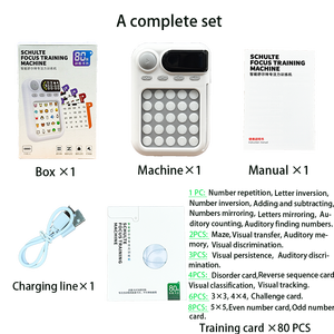 Máquina de entrenamiento <span class=keywords><strong>Schulte</strong></span> Focus Dispositivo educativo de aprendizaje <span class=keywords><strong>Schulte</strong></span> Temas múltiples 80 tarjetas - Product Image 5