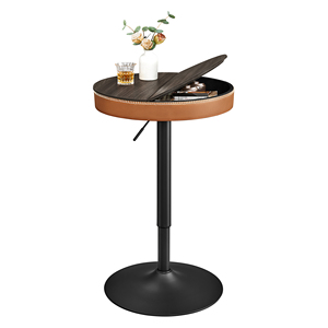 <span class=keywords><strong>VASAGLE</strong></span> <span class=keywords><strong>Mesa</strong></span> de Bar de Altura Regulable, <span class=keywords><strong>Mesa</strong></span> <span class=keywords><strong>Alta</strong></span> Redonda de Pub con Almacenamiento - Product Image 2