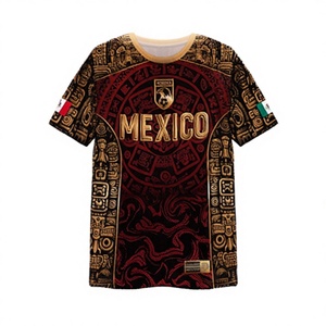 Camiseta de Fútbol Azteca de México, Unisex, Corte Regular, Estampado Sublimado, Cuello Redondo, Manga Corta, para el Día del Partido, Adulto, Todas las Temporadas, 100% Poliéster - Product Image 2